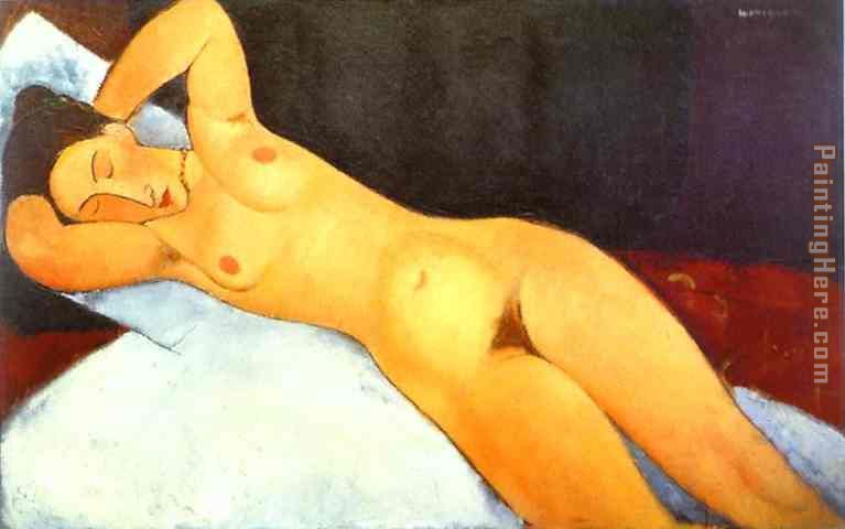 Nude with a Necklace painting - Amedeo Modigliani Nude with a Necklace art painting